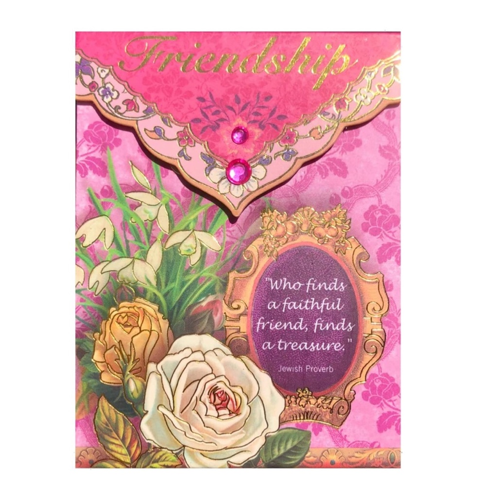 Punch Studio Embellished Mini Pocket Notepad ~ Friendship Quote (66345)